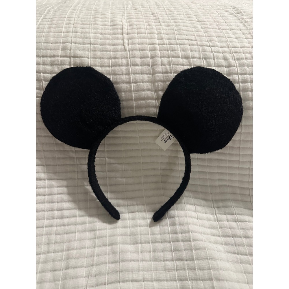 Disney Mickey Mouse Ears Headband Black Plush Disney Parks Costume Accessory
